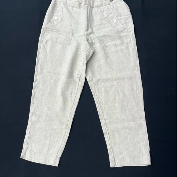 NWOT Athleta Cream Linen Pants - Picture 3 of 6